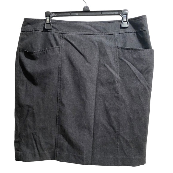 LOFT by Ann Taylor, Women's Dark Gray Skirt with Pockets, Size 12 - Picture 1 of 6